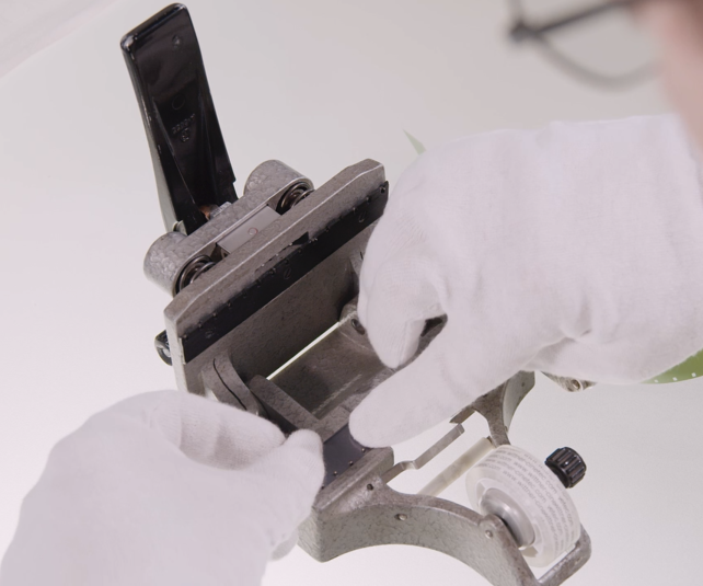 Films glued by hand before scanning 